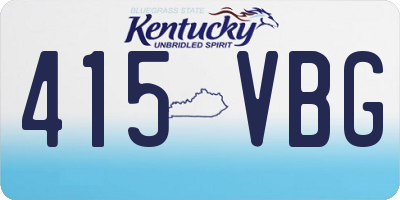 KY license plate 415VBG