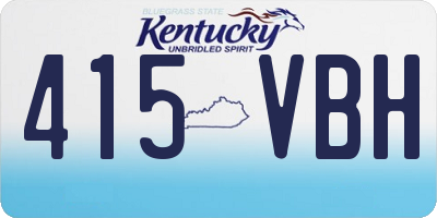 KY license plate 415VBH
