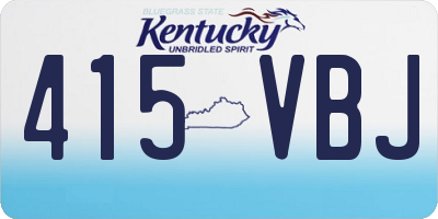 KY license plate 415VBJ
