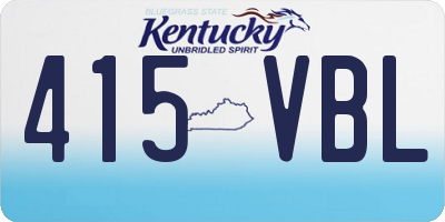 KY license plate 415VBL