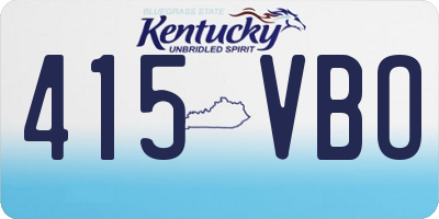 KY license plate 415VBO
