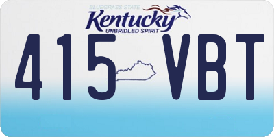 KY license plate 415VBT