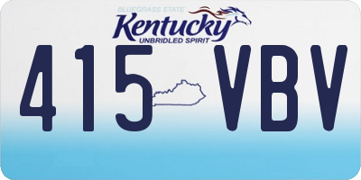KY license plate 415VBV