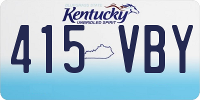 KY license plate 415VBY