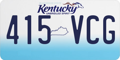 KY license plate 415VCG
