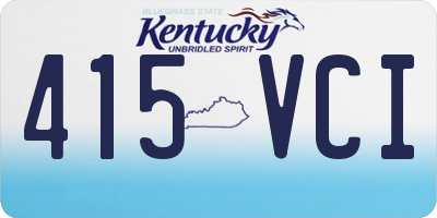KY license plate 415VCI