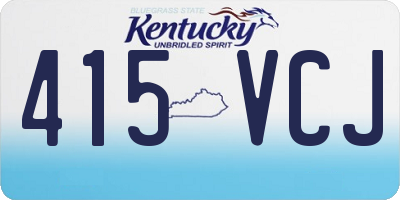 KY license plate 415VCJ