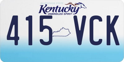 KY license plate 415VCK