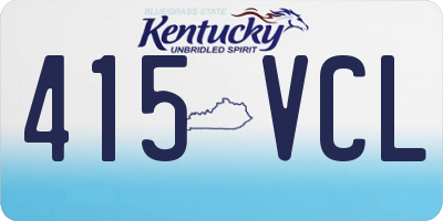 KY license plate 415VCL