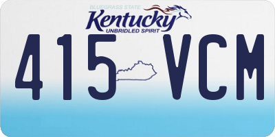 KY license plate 415VCM