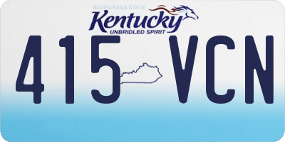 KY license plate 415VCN