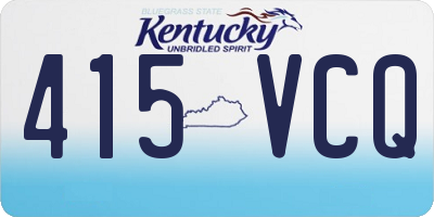 KY license plate 415VCQ