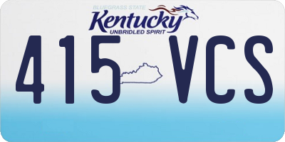 KY license plate 415VCS