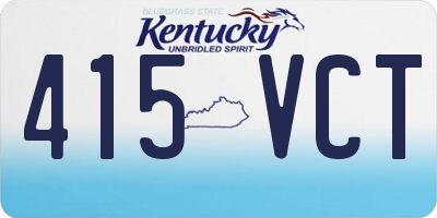 KY license plate 415VCT