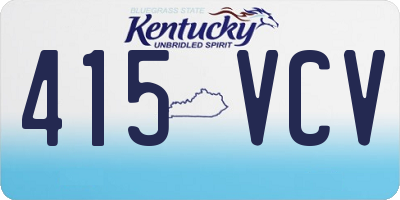 KY license plate 415VCV