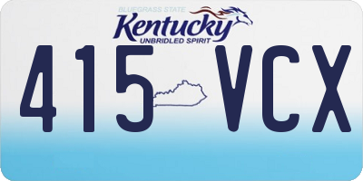 KY license plate 415VCX