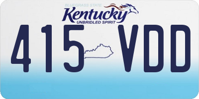 KY license plate 415VDD