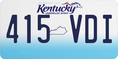KY license plate 415VDI