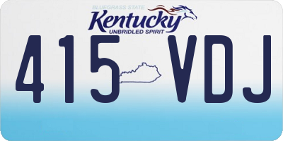 KY license plate 415VDJ