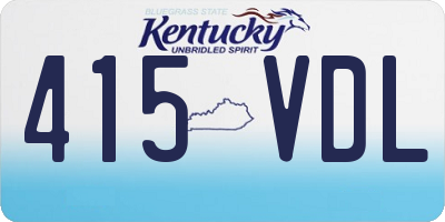 KY license plate 415VDL