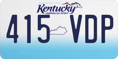 KY license plate 415VDP