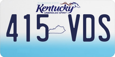 KY license plate 415VDS