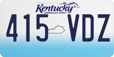 KY license plate 415VDZ