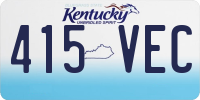 KY license plate 415VEC