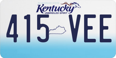 KY license plate 415VEE