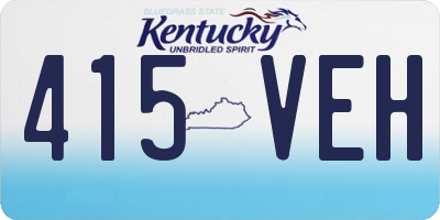 KY license plate 415VEH