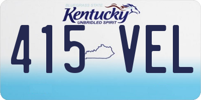 KY license plate 415VEL