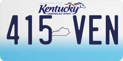 KY license plate 415VEN