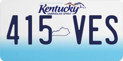 KY license plate 415VES