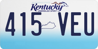 KY license plate 415VEU