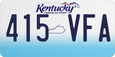 KY license plate 415VFA