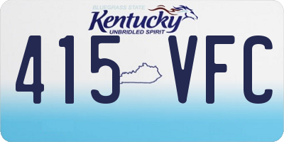 KY license plate 415VFC