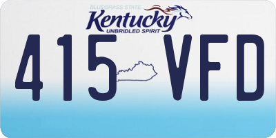 KY license plate 415VFD