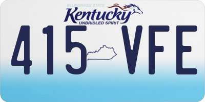 KY license plate 415VFE