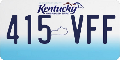 KY license plate 415VFF