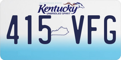 KY license plate 415VFG