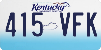 KY license plate 415VFK