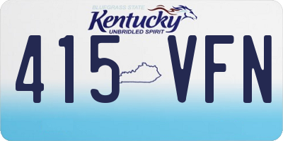 KY license plate 415VFN