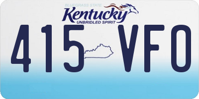 KY license plate 415VFO