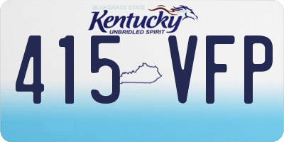 KY license plate 415VFP