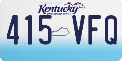 KY license plate 415VFQ