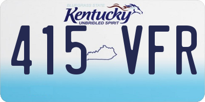KY license plate 415VFR
