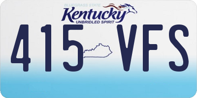KY license plate 415VFS