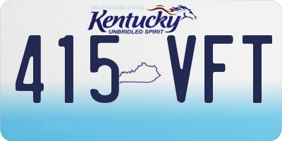 KY license plate 415VFT