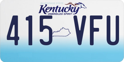 KY license plate 415VFU
