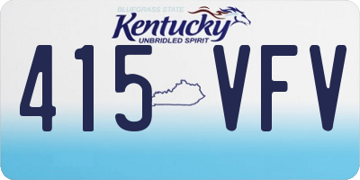 KY license plate 415VFV